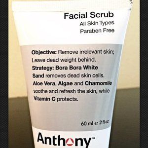 3 Pack Anthony's Men's Paraben Free Facial Scrub 2 oz. each